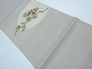 リサイクル　椿模様織り出し紬袋帯